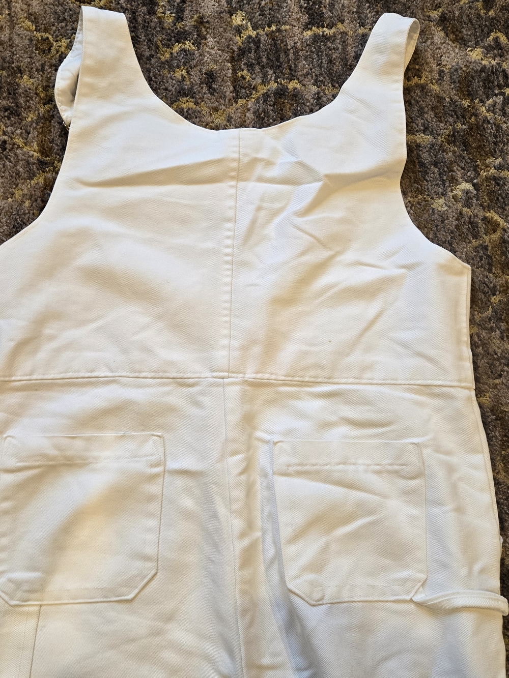White Overalls with Front Pocket - Picture 3 of 4